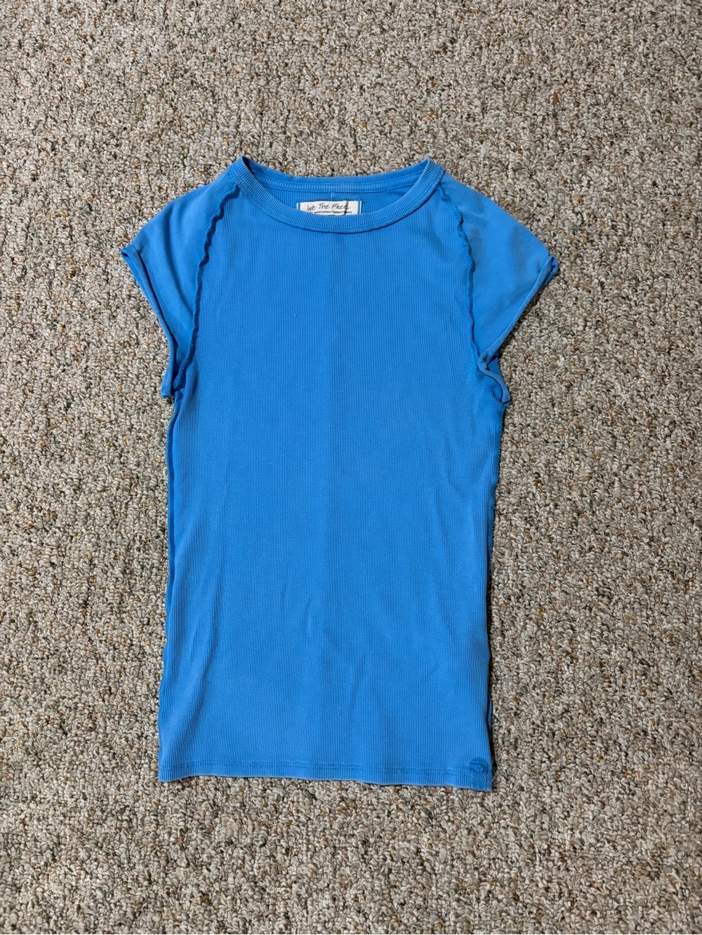 Blue FREE PEOPLE short sleeve shirt